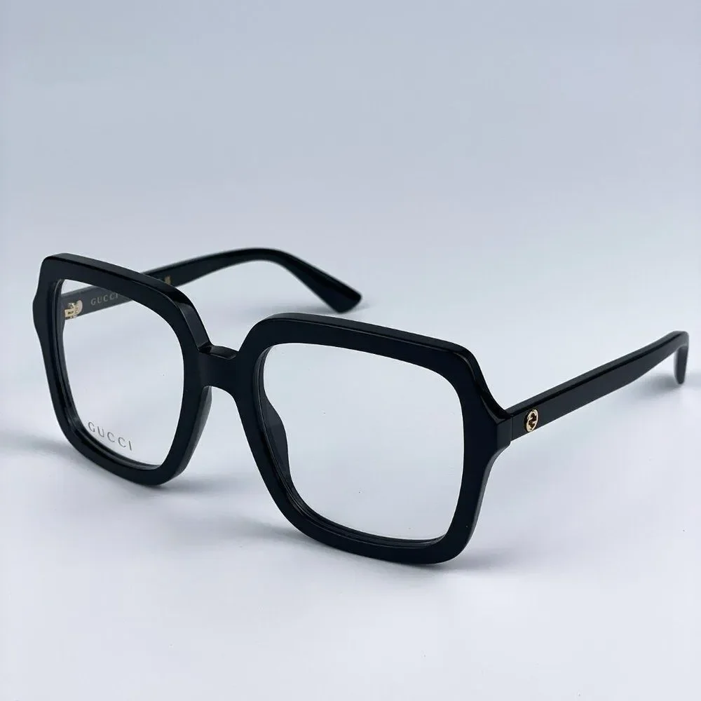 NEW Gucci GG1318O 001 Black Square Women Eyeglasses